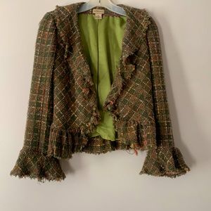 Great little jacket, boho style, with frayed sleeves and edging